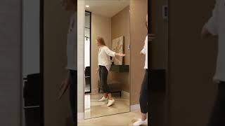 極簡窄邊無軌推拉門幽靈門隱形軌道門 #shorts #door