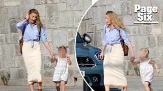 Amber Heard spotted in rare outing with daughter Oonagh Paige in Spain