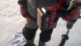 Ледобур из шуруповерта Milwaukee and Mora ice drill. Полная версия.