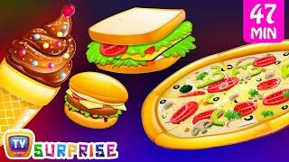 Surprise Eggs Nursery Rhymes Toys | Three Little Kittens - Food | Learn Colours | ChuChu TV Cutians