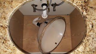 Fall off sink repair. Ремонт отвалившейся раковины