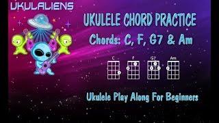 Ukulele Chord Practice Play Along - C F G7 Am - Very Easy