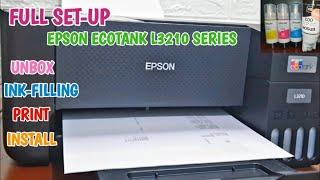 EPSON ECOTANK L3210 PRINTER | Full Set-up (Unbox Ink-Filling Print & Installation) Good for Business