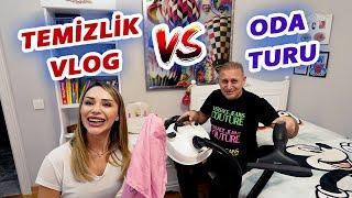 LİNA'NIN ODA TEMİZLİĞİ Vs ODA TURU ! FOŞUR FOŞUR BUHARLI TEMİZLİK VLOG 1