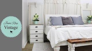 Farmhouse Bedroom Makeover Part 1 | Curtains and Nightstands