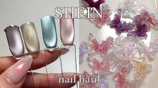 SHEIN NAIL HAUL ˚ ˖𓍢ִ໋ ˚ | Magnet Gel Polish + Charms + Basic Tools