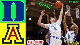 Arizona Wildcats vs Duke Blue Devils Game Highlights  Men's College Basketball | Nov 22,2024