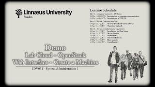 1DV031 - Demo Lab Cloud - 4. Web Interface - Create a Machines