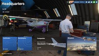 Livestream first flights for my own COMPANY in Microsoft Flight Simulator 2024 career mode