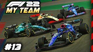 F1 22 MY TEAM CAREER Part 13: BIG NEAR MISS CRASH IN MIDFIELD CHAOS! TITLE FIGHT HEATS UP!