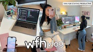 realistic wfh VLOG •  how i stay motivated + productive // tips and apps i use ⋆˚˖°