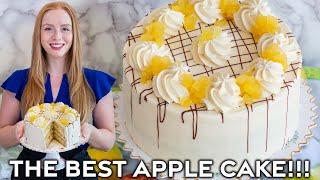 The Best Apple Cake Recipe! Light & Creamy European Cake for Fall!