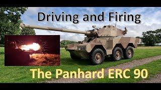 Panhard ERC90 driving and firing