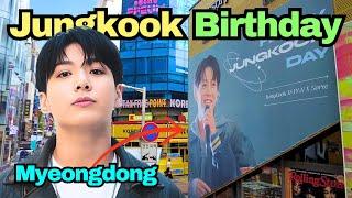 BTS Jungkook Birthday Project in Seoul Myeongdong  Myeongdong REDEYE store