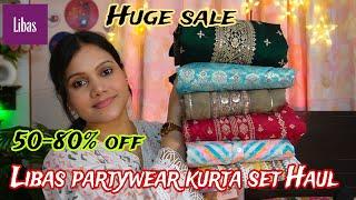 Libas partywear kurti/kurta set Haul50-80% DiscountLibas straight kurta set HaulLibas Sale Haul