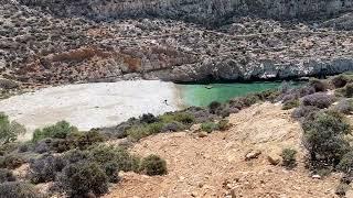 Arrival at Livadaki Beach, Folegandros, Greece