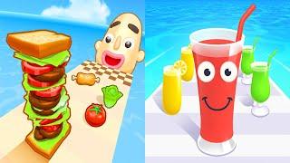 Sandwich Runner VS Juice Run - All Levels Gameplay Android iOS Ep 1