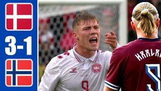 Denmark vs Norway HIGHLIGHTS (3-1): Hojlund vs Haaland