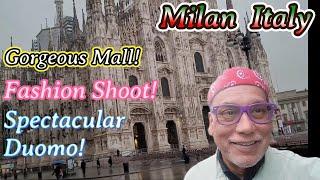 Milan, Italy-Visit an elegant mall and beautiful Duomo on a rainy day in Milan