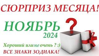 НОЯБРЬ 2024  Сюрприз месяца для вас! ВСЕ знаки зодиака / Чем удивит поразит  вас месяц!