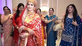 Kashmiri Bride welcoming groom on wedding day