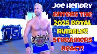 Streamers React! Joe Hendry enters the Royal Rumble 2025 #wwe #royalrumble #joehendry