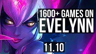 EVELYNN vs UDYR (JUNGLE) | 12/1/12, 1600+ games, 1.8M mastery, Legendary | EUW Master | v11.10