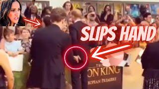 Rare Harry SLIPS Meghan's Hand #meghanmarkel