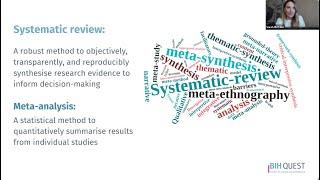 Systematic review & meta-analysis - Dr. Sarah McCann