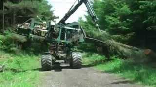 Forestry Brash Baler and Press Collector Working