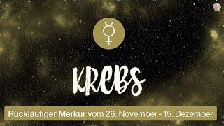 KREBS ️ "LÖSUNG VON BLOCKADEN " - rückläufiger MERKUR NOVEMBER/DEZEMBER 2024 - Tarot Kartenlegung