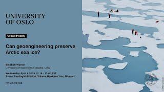 GeoOnsdag: Can geoengineering preserve Arctic sea ice?