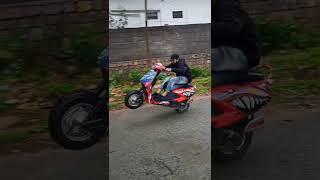 KannayaRider Scooty wheelie Entry #shorts #kannayarider #conceptvideo