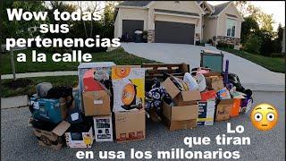  Sus pertenencias fueron a parar a la Calle  / LO QUE TIRAN EN USA LOS millonarios   