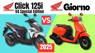 Honda Click 125i V4 Spcl Ed vs Honda Giorno | Side by Side Comparison | Specs & Price | 2025