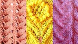 Шикарные узоры спицами  со схемами. Chic knitting patterns with patterns.