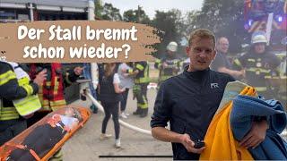 Der Pferdestall brennt schon wieder? - Feuerwehrübung mit Personenbergung