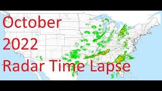 October 2022 US Weather Radar Time Lapse Animation