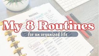 My 8 Routines For An Organized Life #organizedlife #vlogmas