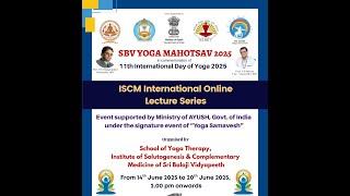 ISCM International Online Lecture Series- Day 5 - by Dr Dilip Sarkar, USA