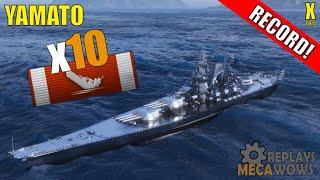 SUPER RECORD!! Yamato 10 Kills & 302k Damage | World of Warships Gameplay