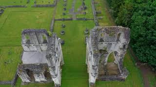 Roche Abbey, Yorkshire - Drone flyover aerial video