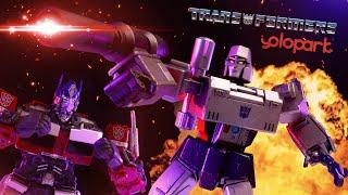 Transformers Stop Motion | G1 Megatron VS ROTB Optimus Prime | Yolopark AMK Pro Model Kit