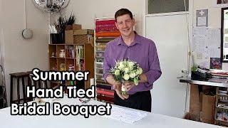 Early Summer Hand Tied Bridal Bouquet - Roses, Peonies, Parrot Tulips -