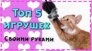 Игрушки для кошек, для котов или для котят своими руками / подборка ТОП 5