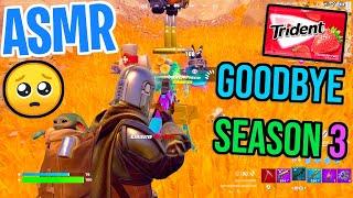 ASMR Gaming  Fortnite Goodbye Season 3 Final Game! Relaxing Gum Chewing  Controller Sounds 