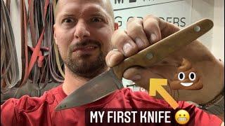 Best steel for beginner knife making? Plus showing my first knife 