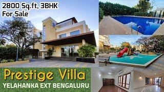 Prestige Villa 3BHK in Yelahanka Ext For Sale Bengaluru North