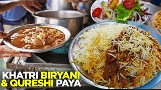 North Karachi Street Food | Khatri Biryani & Qureshi Paya | Bhains ke Paye Subh ka Nashta | Pakistan