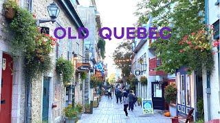 [4K] Walking Old Quebec City: Picturesque Lower Town/Petit Champlain & Place Royale Oct. 06 2021